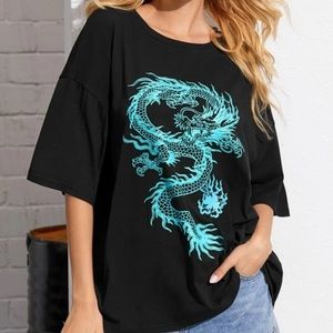 Oversized dragon tee